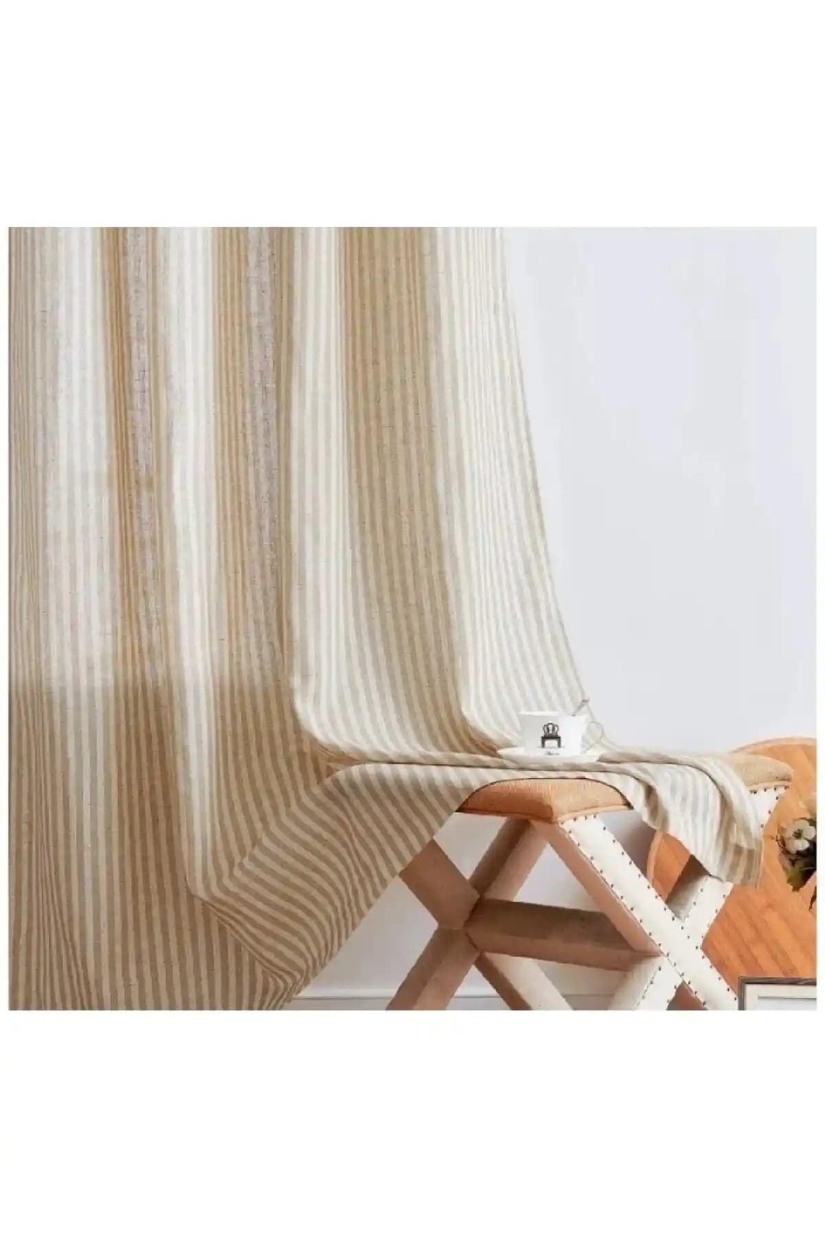 El Yapımı Doğal Vintage Keten Perde: Şıklık ve Fonksiyonellik Bir Arada