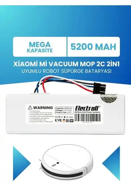 Electroll Xiaomi Mi Vacuum Mop 2c 2in1 Uyumlu Yüksek Kapasiteli Batarya Özellikleri ve Avantajları