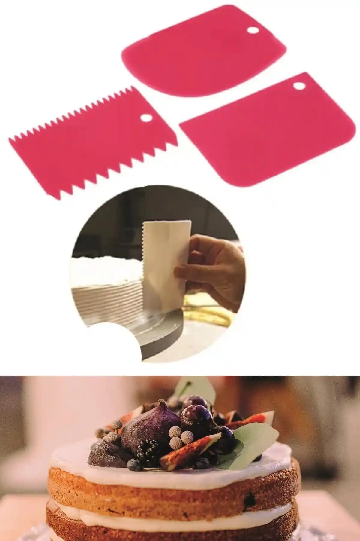 Evde Hamur İşleri İçin Uygun: Evikonu 3'lü Set Hamur Kesme ve Kazıma Aparatı