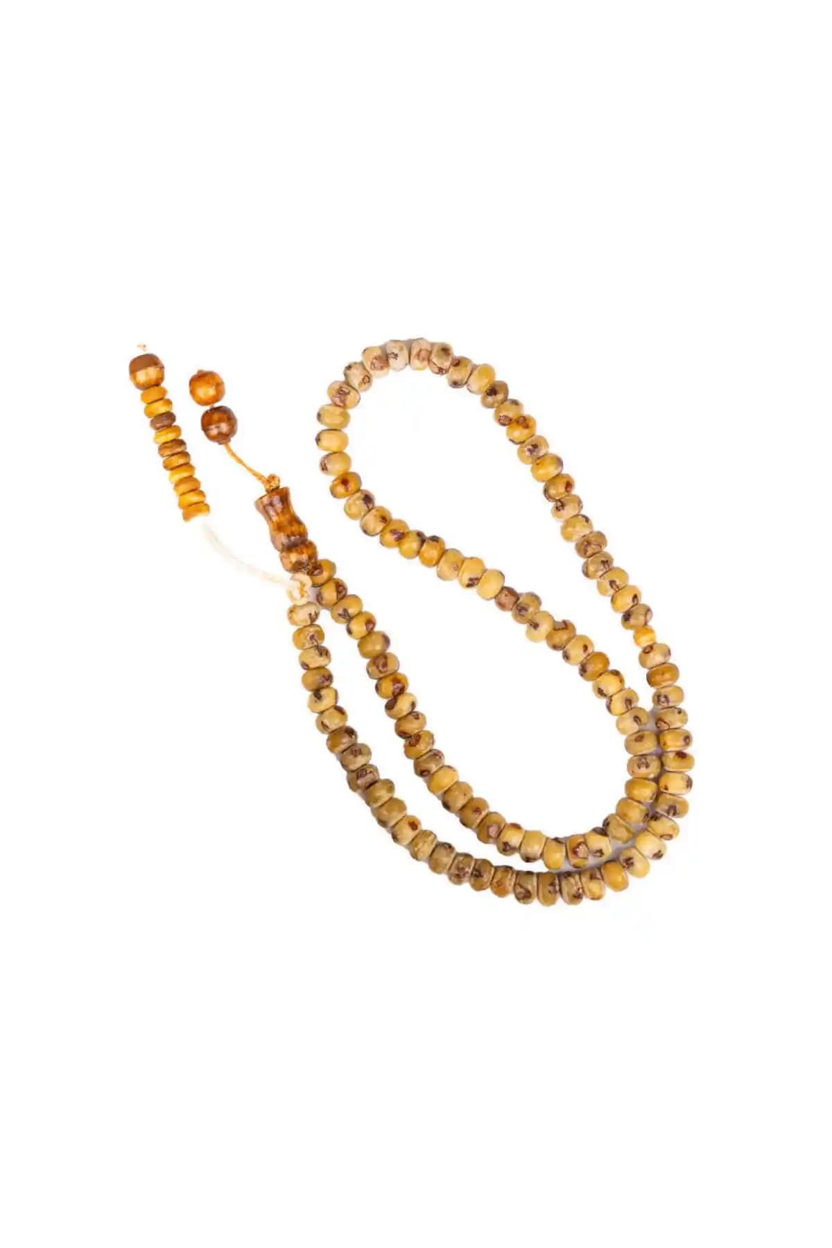 EVVAHE Doğal Hurma Çekirdeği Tesbihi 99'lu Ahşap Tasarım ve Kullanım Özellikleri