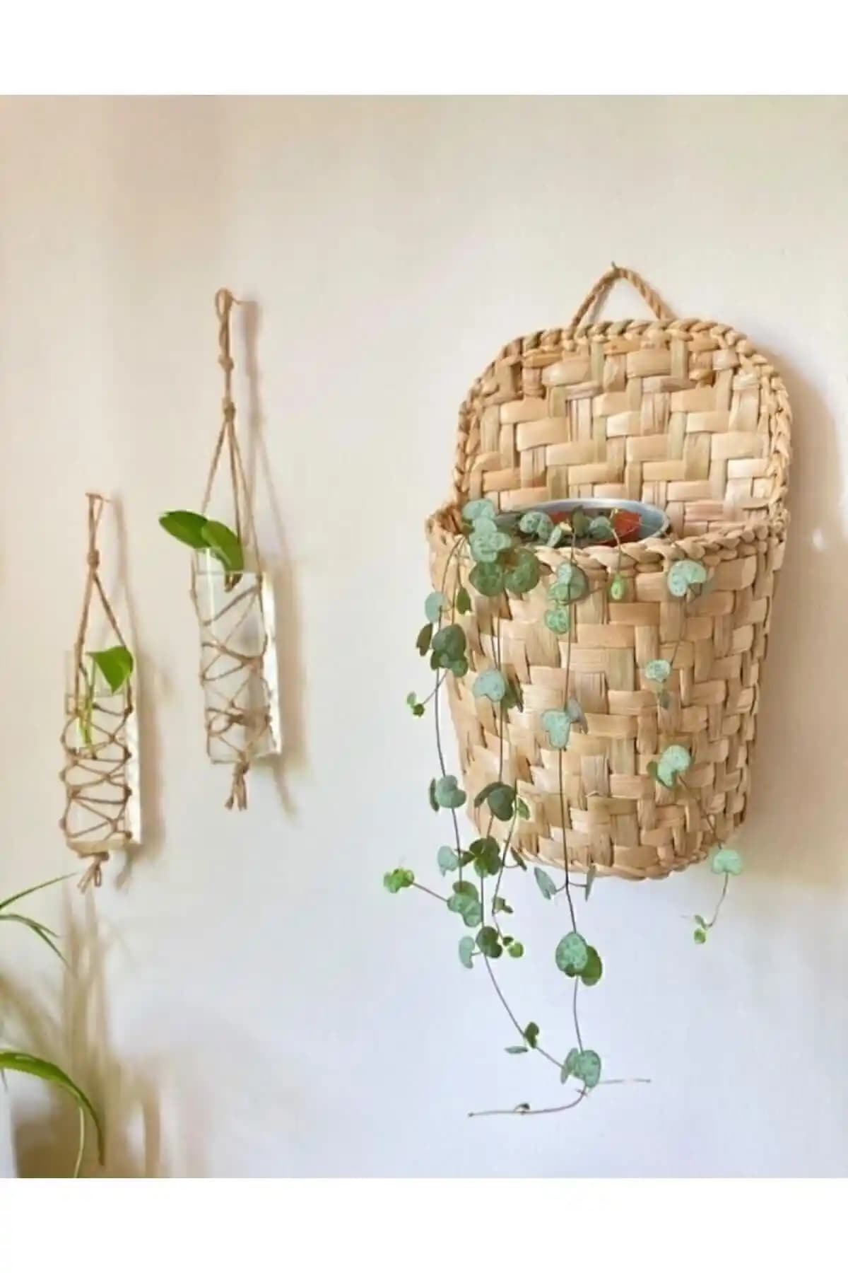 Genel Markalar Ahşap Hasır Sepet Modeli: Doğal ve Şık Ev Dekorasyonu İçin Uygun