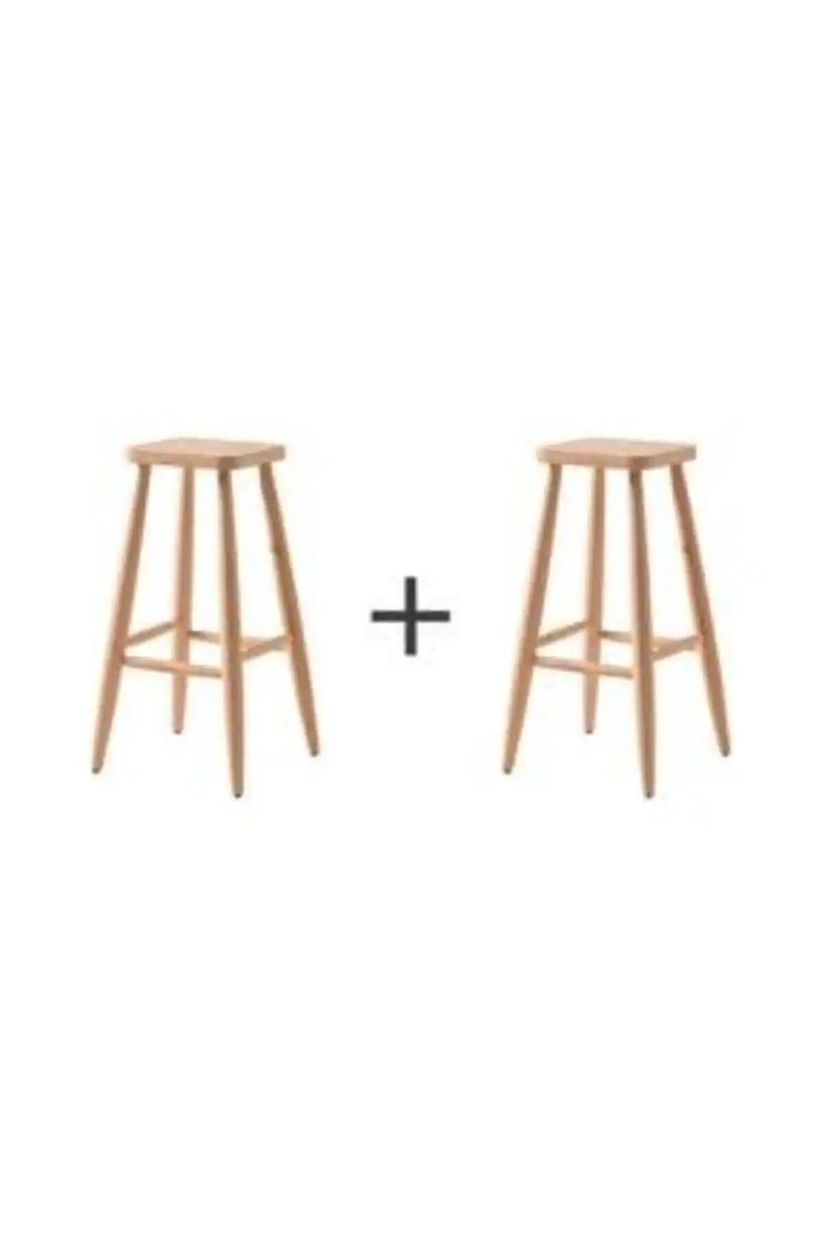 Geppetto Home Ahşap Kare Bar Tabureleri Seti Modern ve Dayanıklı Tasarım Özellikleri