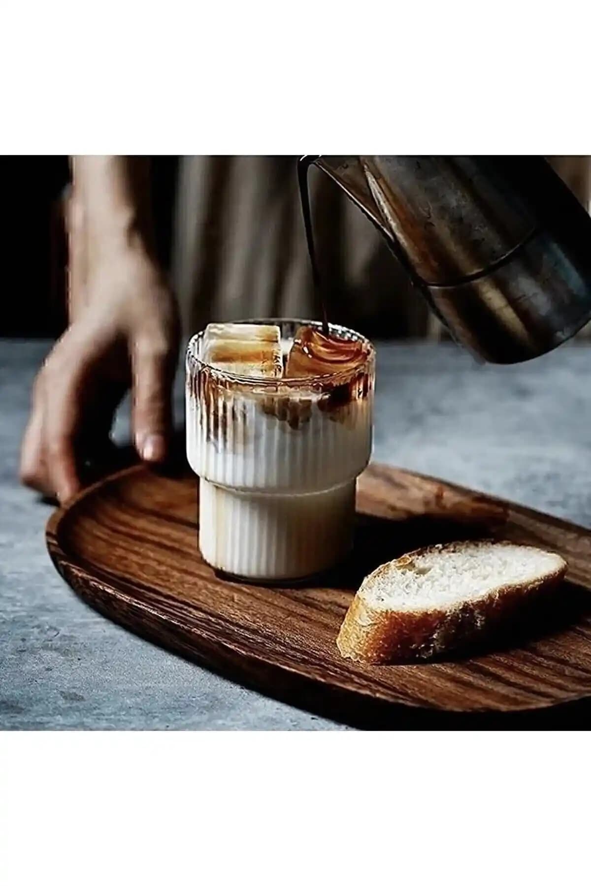 Günlük ve özel kullanımlar için 320 ml origami stil şeffaf borosilikat cam bardaklar