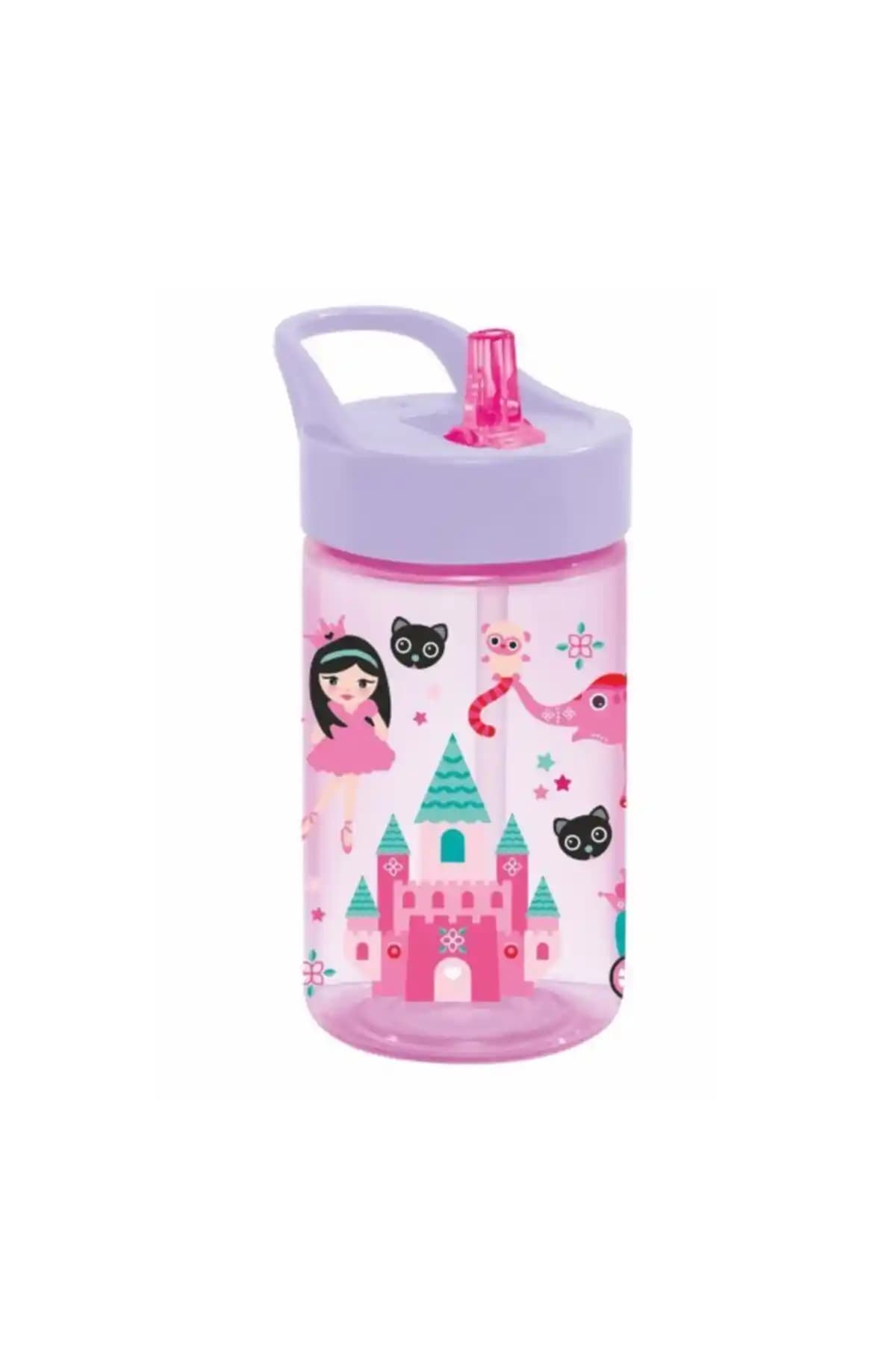 Herevin 500 cc Desenli Cam Matara Flamingo Şık ve Pratik İçmek İçin Uygun Tasarım