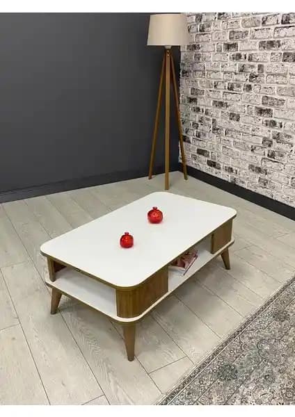 Hey Modüler Mobilya Kumsal Oval Kenar Orta Sehpa 100x60 Modern ve Şık Tasarım