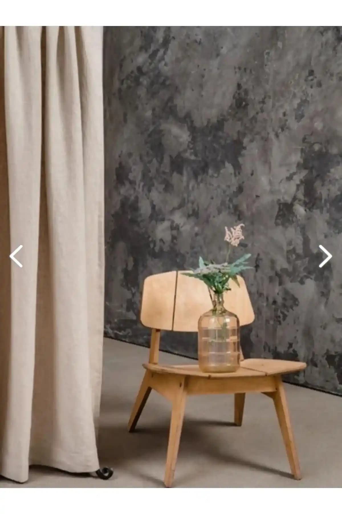 HOME ART ATELIER El Yapımı Doğal Vintage Keten Perde: Şık ve Fonksiyonel Tasarım