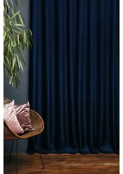 İ.D İpek Dokuma Lacivert Blackout Perde Güneş ve Isı Yalıtımı Sağlayan Modern Tasarım