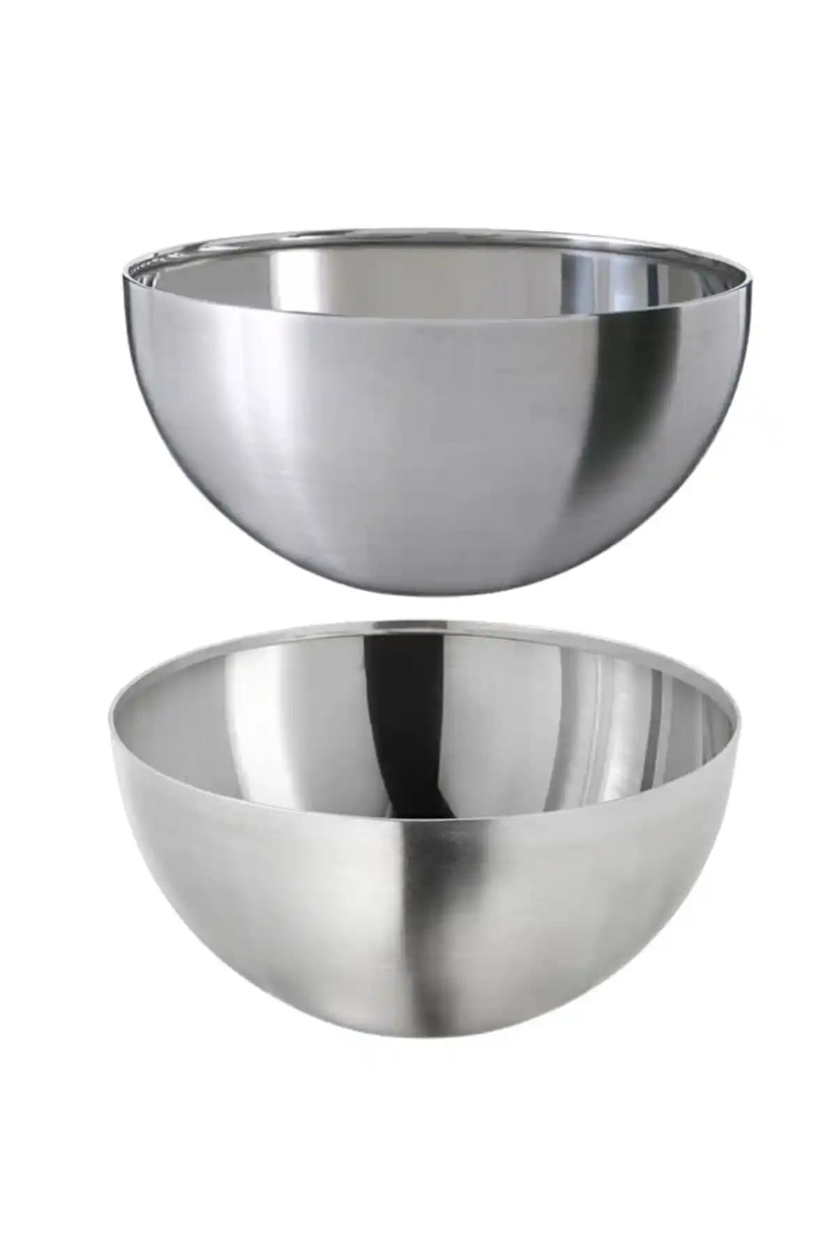 IKEA 2'li 12 Cm Paslanmaz Çelik Çerez Kasesi Modern ve Dayanıklı Tasarım