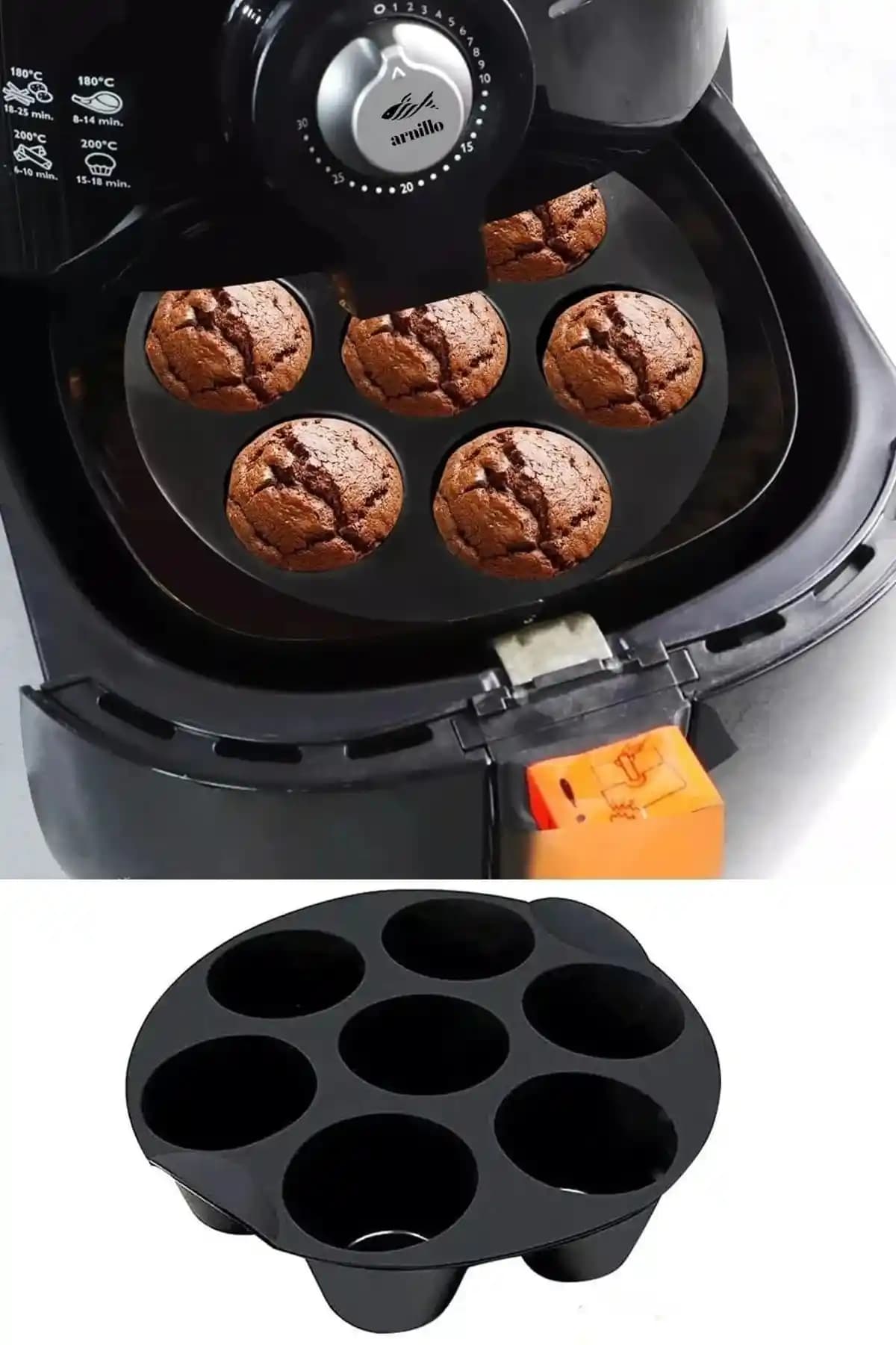 İLİVA Airfryer Silikon Muffin Kek Kalıbı 7'li Sağlıklı ve Pratik Pişirme Deneyimi