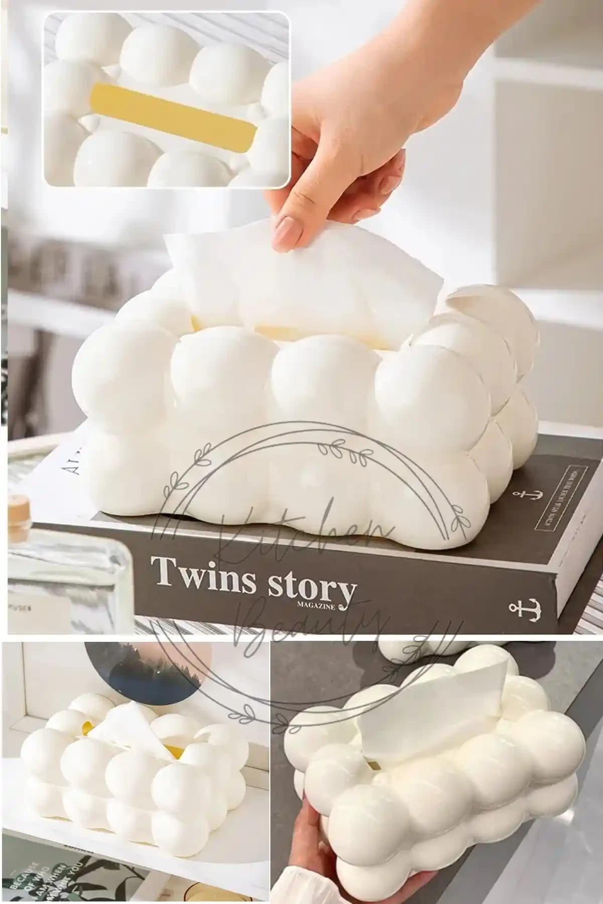 İskandinav Tarzında Bulut Şekli Peçetelik: Modern ve Şık Masa Dekorasyonu Aksesuarı