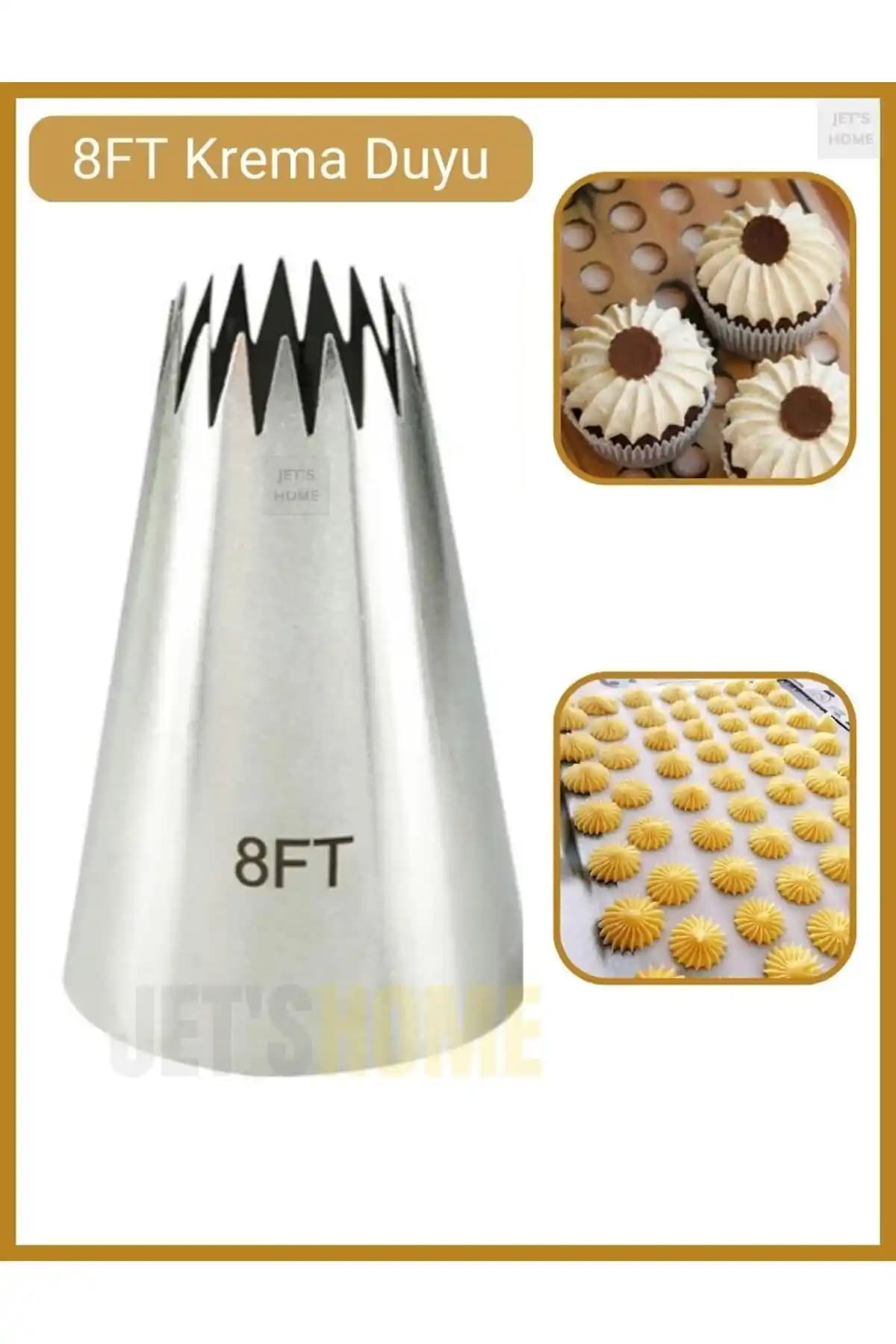 Jet's Home 8FT Krema Duyu: Dayanıklı ve Ergonomik Büyük Boy Pasta Duyu