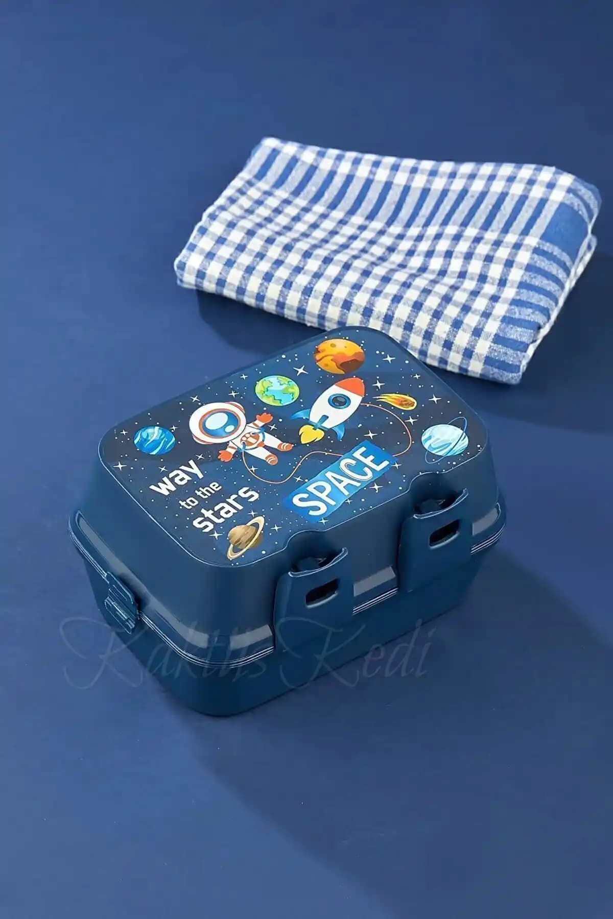 KaktüsKedi 4 Bölmeli Beslenme Kutusu: Sağlam ve Güvenli Yemek Saklama Çözümü