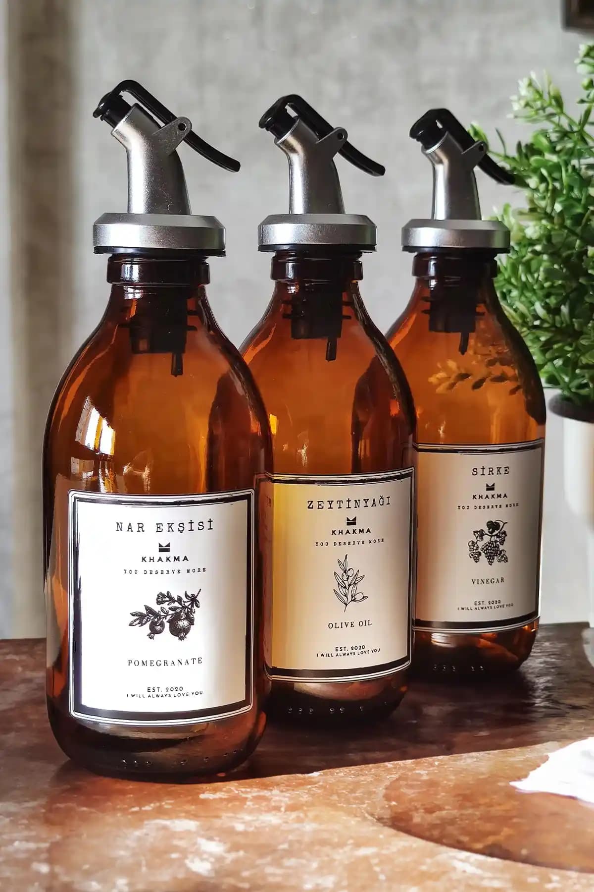 KHAKMA Meftune Amber Set: Şık ve Fonksiyonel Mutfak Aksesuarları