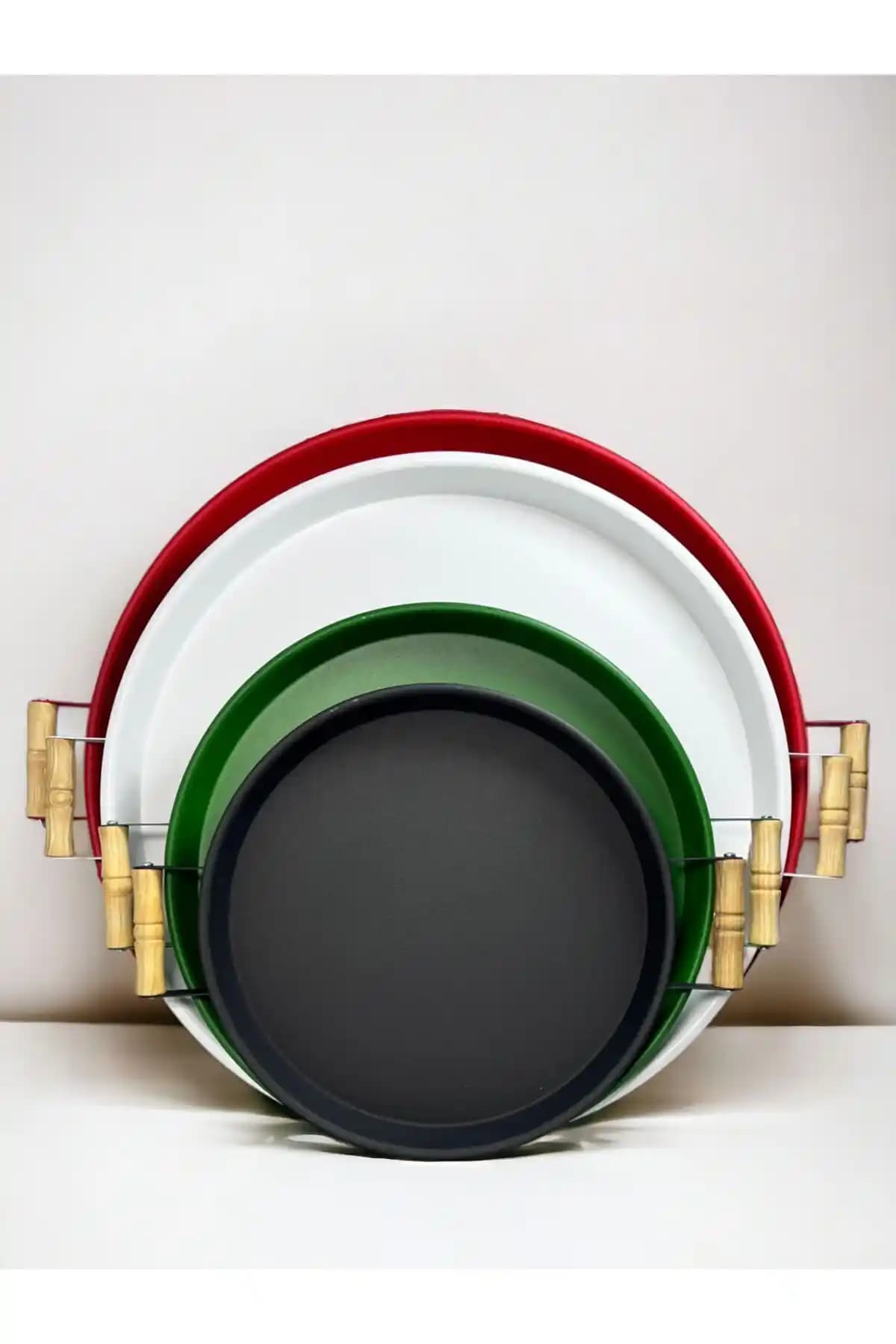 Kitchen Trend 4 Lü Metal Tepsi Seti ile Şık ve Fonksiyonel Sunumlar Yapın