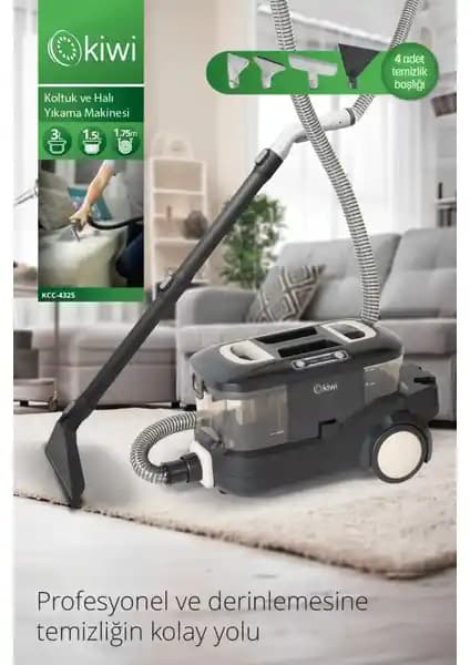 Kiwi KCC-4325W Siyah Çok Fonksiyonlu Temizlik Makinesi ve Özellikleri
