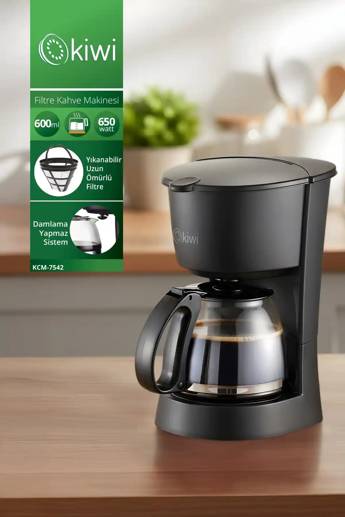 Kiwi KCM 7542 Filtre Kahve Makinesi: Modern ve Pratik Kahve Keyfi İçin Uygun Seçenek