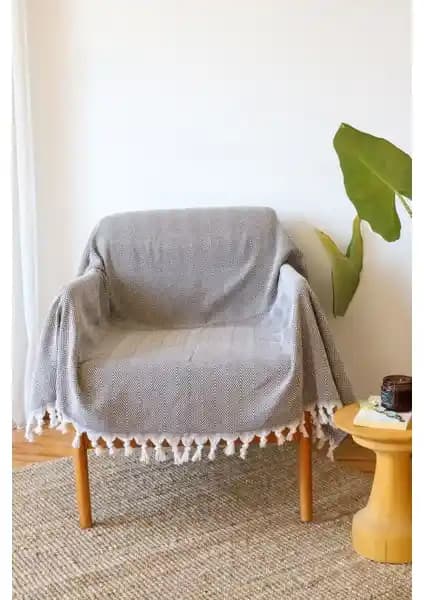 Koza Mix Kahverengi Berjer Tekli Koltuk Örtüsü Modern ve Dayanıklı Tasarım