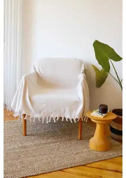 Koza Mix Tekli Koltuk Örtüsü Krem: Şık ve Dayanıklı Koruma Çözümü