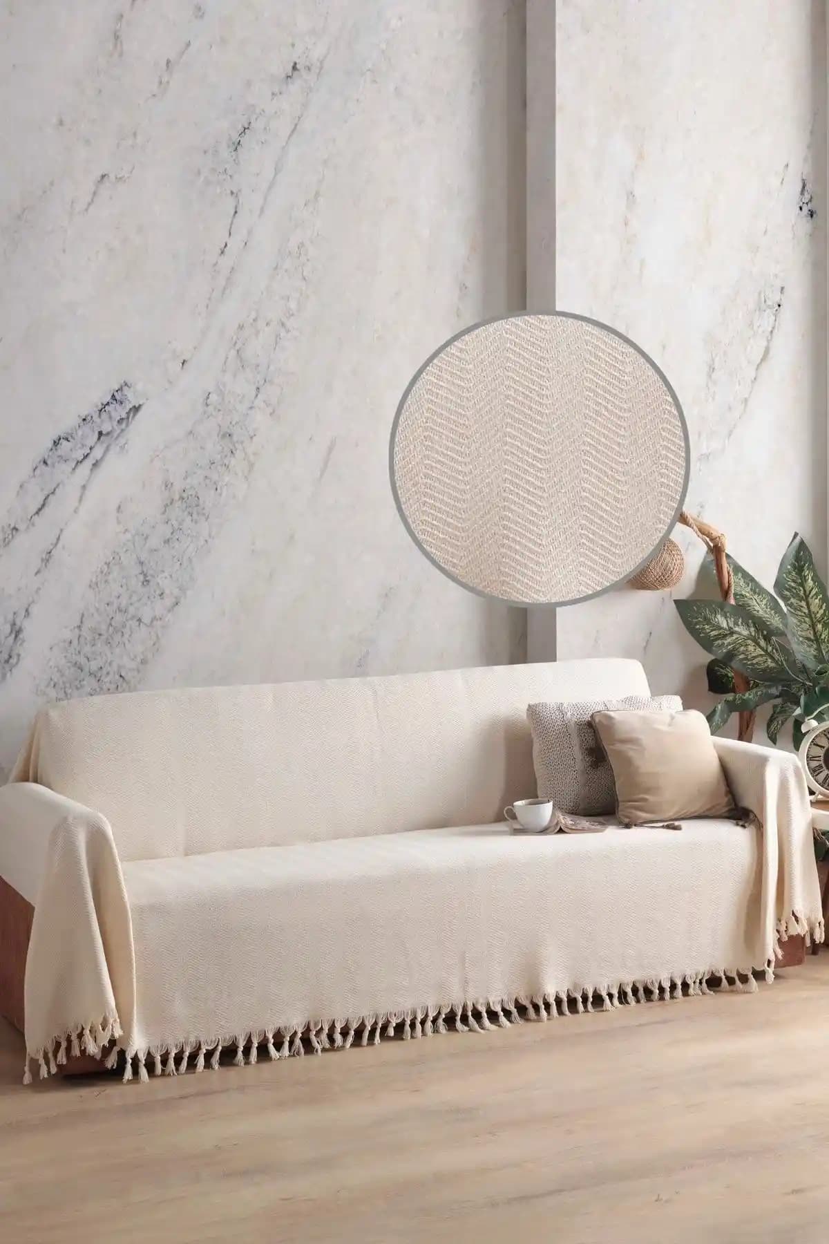 LADYNİL Naturel Koltuk Örtüsü: Estetik ve Konfor Sunan Modern Dekorasyon Çözümü