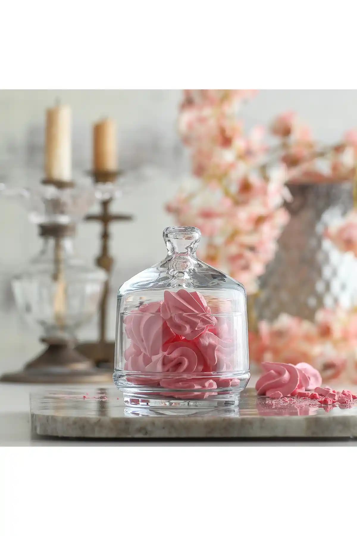 LAV Berry Cam Şekerlik 285 ml Modern ve Şık Sofra Dekorasyonu İçin Uygun