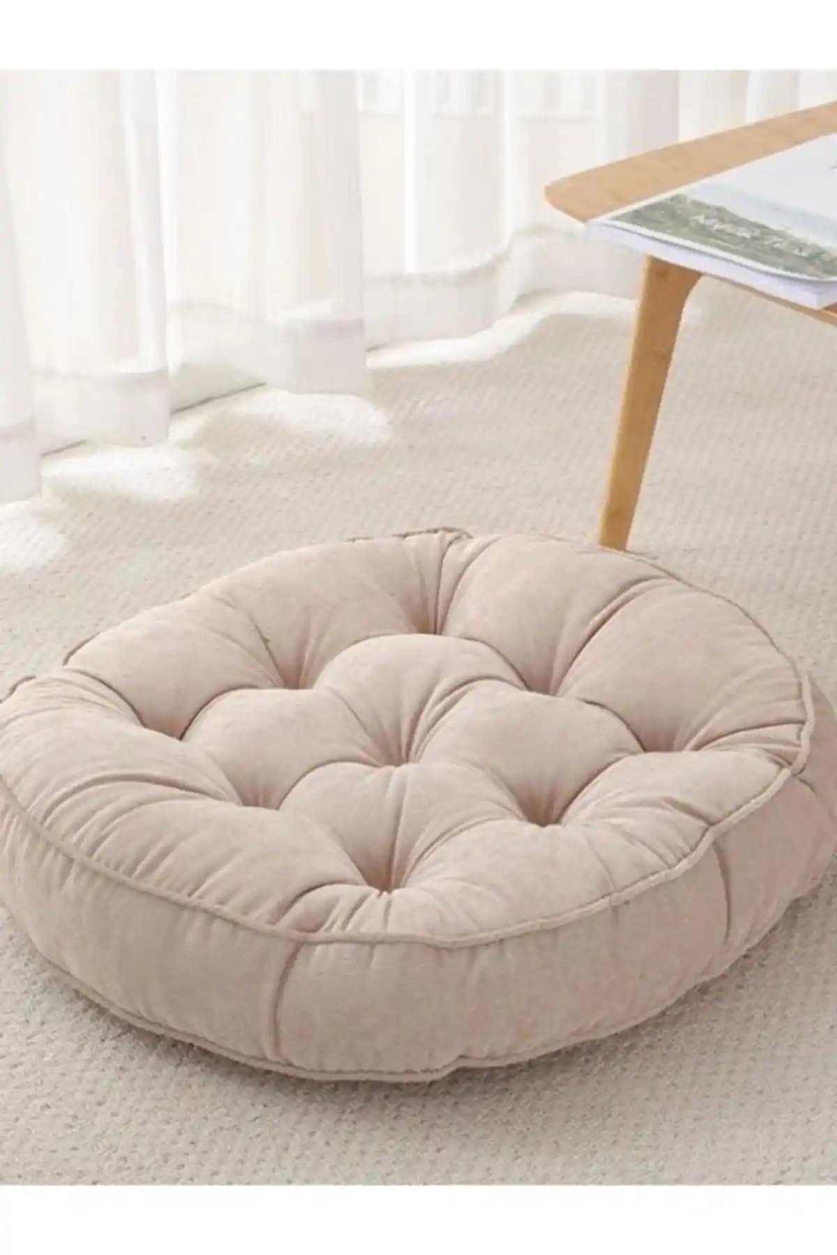 Lemeda Yuvarlak Yer Minderi Modern Tasarımı ve Uzun Ömürlü Kullanımıyla Şıklık Katıyor