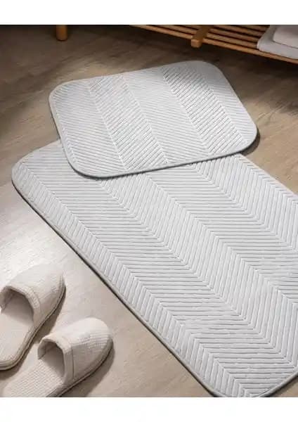 Madame Coco Emele Serisi Modern ve Dayanıklı Banyo Paspasları Seti