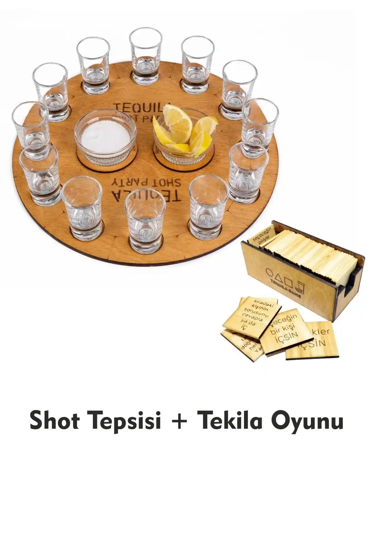MicroWood Tekila Oyunu ve Tekila Tepsi Seti: Şık ve Pratik Parti Aksesuarları