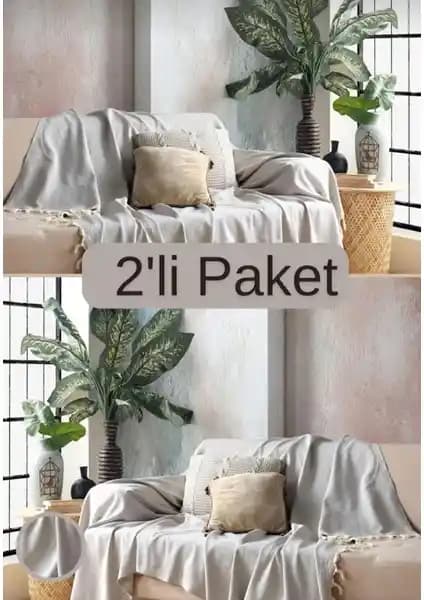 Miracolo Home Sık Dokuma Pamuklu Dekoratif Koltuk Örtüsü Seti Şıklık ve Koruma Sunar