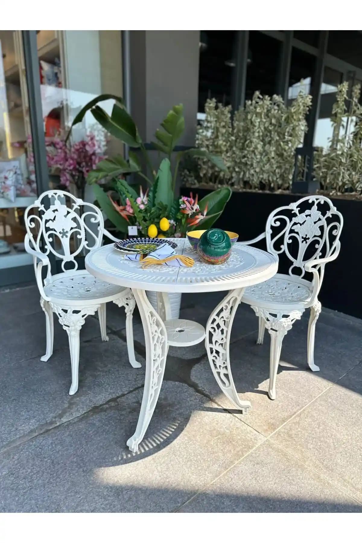 Modern ve Şık IVF ISPARTA Ferforje Görünümlü Plastik Oturma Takımı 75-90 Karakter