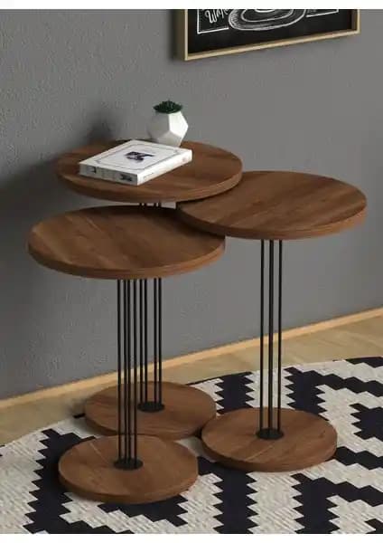 Monte Sehpa Nola Zigon Sehpa Ceviz: Modern ve Estetik Tasarım ile Fonksiyonelliğin Buluşması