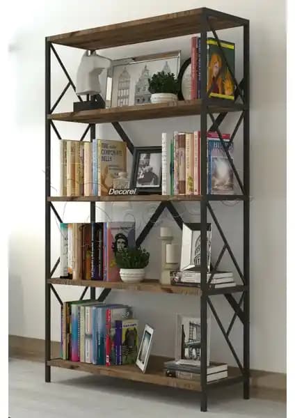 Morpanya Dekoratif 5 Raflı Kitaplık ve Wood House Eftelya Kitaplık Karşılaştırması