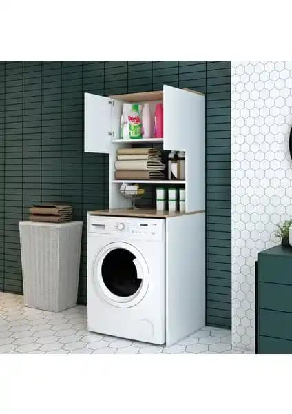 Nur Mobilya Çamaşır Makinası Dolabı: Modern ve Dayanıklı Tasarım Çözümü