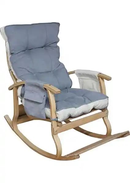 Özmob Relax Lüx Ahşap Çift Minderli Sallanan Sandalye: Dayanıklı ve Şık Tasarım