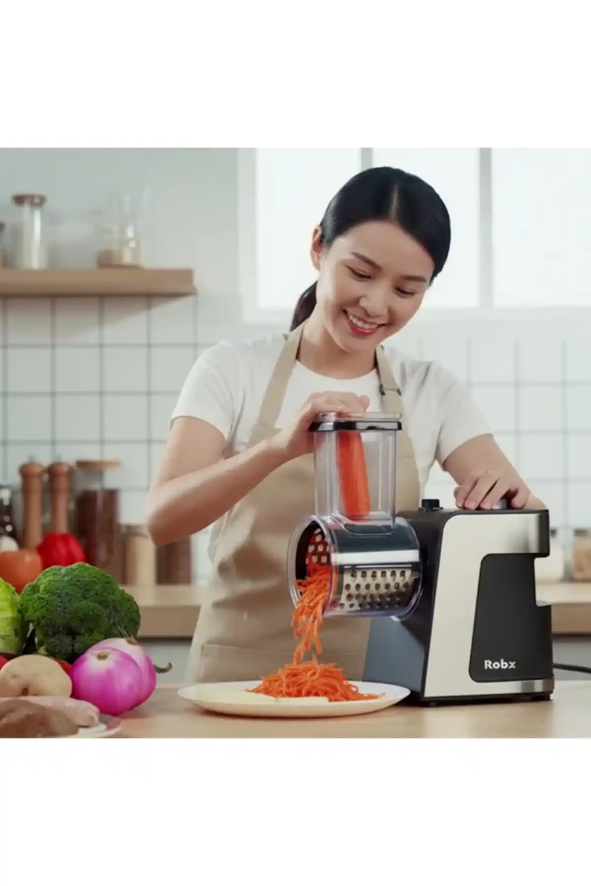 Robx R10 Çok Fonksiyonlu Mutfak Cihazı İçli Köfte Sosis ve Salata Peyniri Doğrama Makinesi