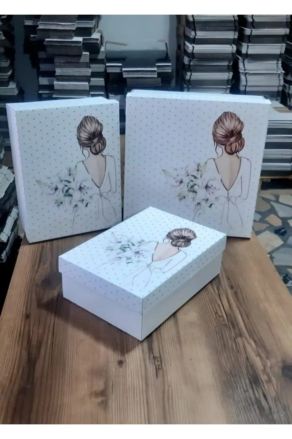 Rose Bride Gelin Bohça Kutu Seti Modern ve Şık Dekoratif Hediye Kutusu Alternatifi