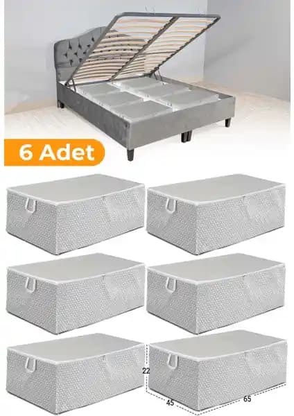 Serstil 6 Adet Gri Benekli Büyük Boy Baza Altı ve Çekyat Tipi Hurçlar Detaylı Tanıtım