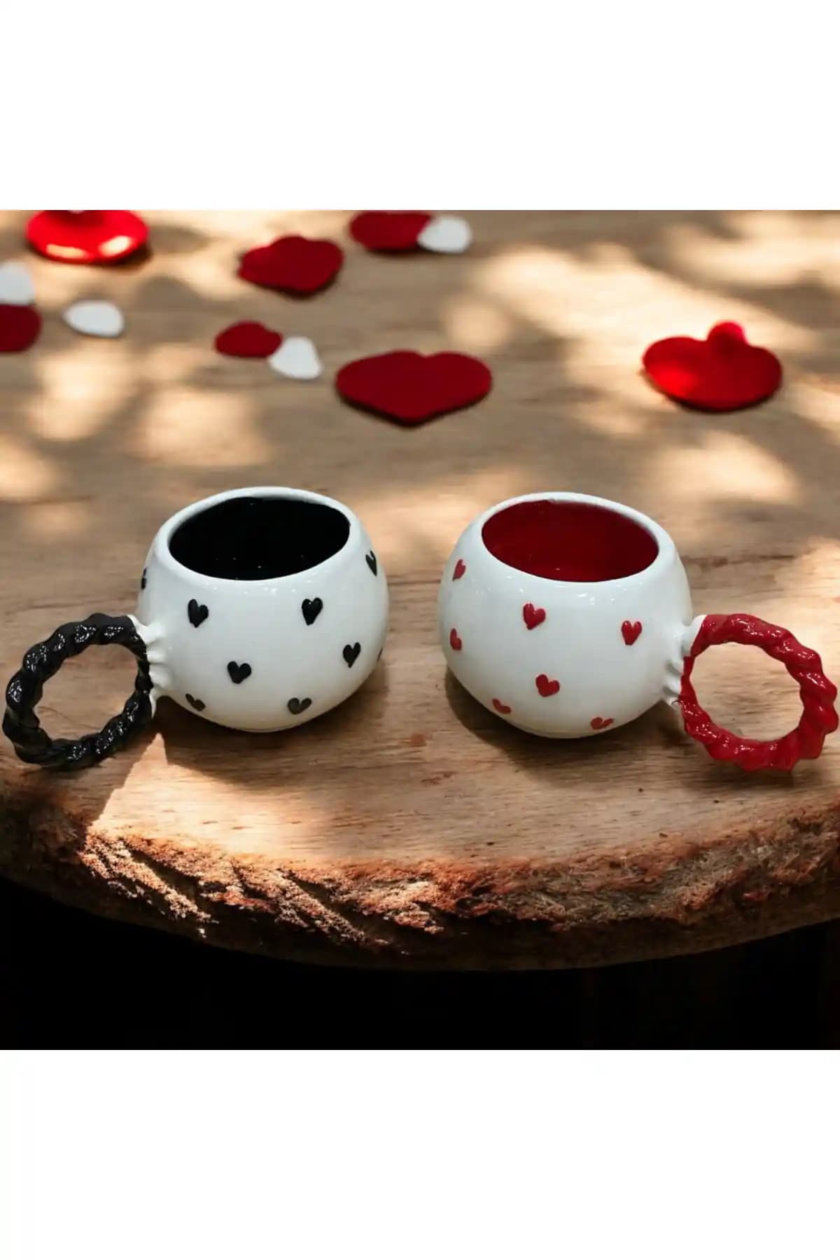 Sevgili İçin Özel Tasarım Seramik Kupa Seti Romantik Hediye Alternatifi
