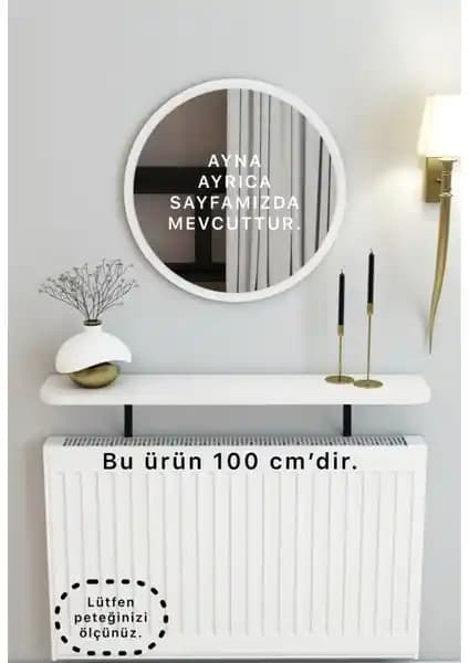 Talaş Tozum Beyaz Petek Üstü Tak Çıkar Uçan Raf ve Dresuar Modern Tasarım