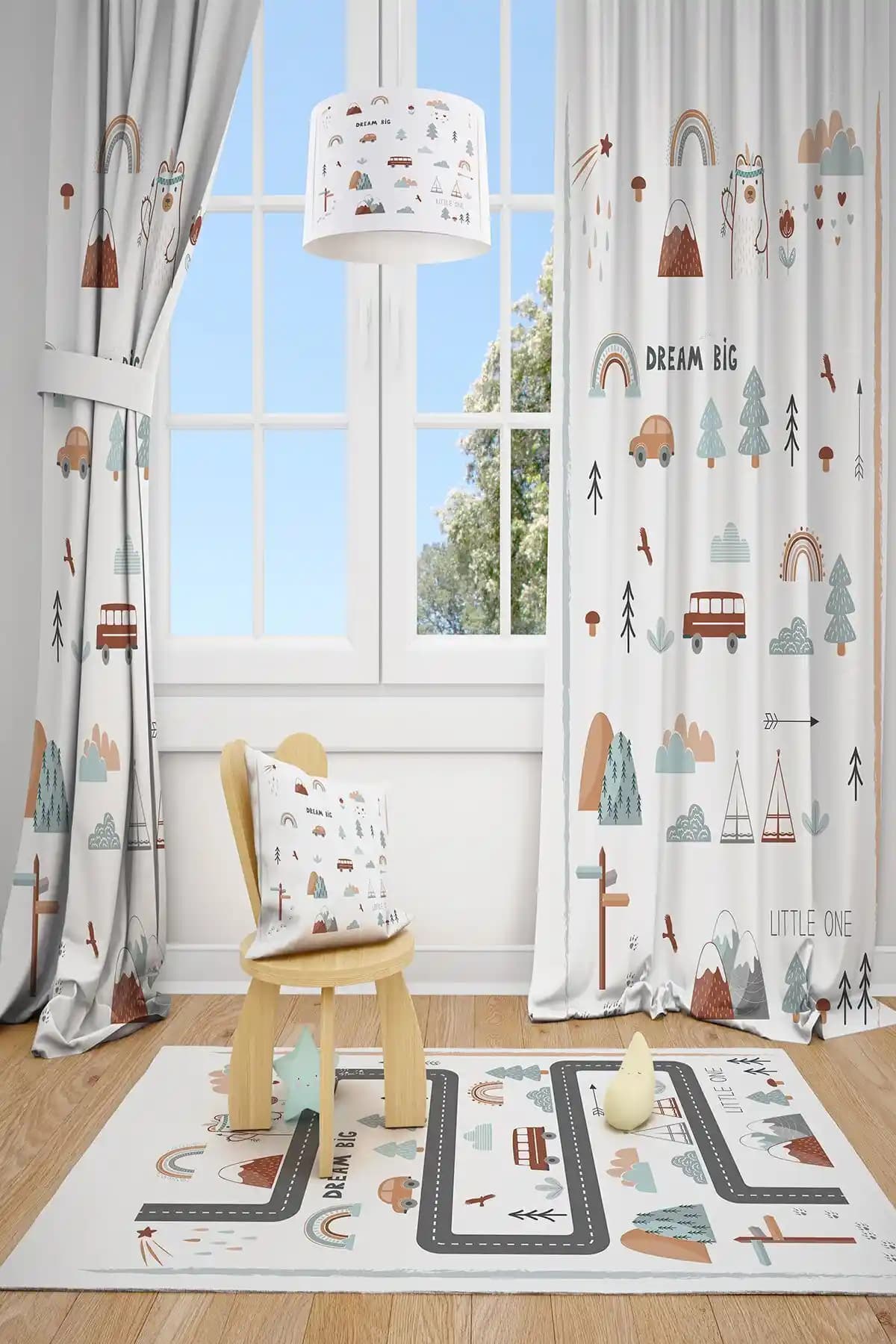 Talia Home Bulutlar Yıldızlar Çocuk Odası Perde Seti Estetik ve Fonksiyonel Tasarım