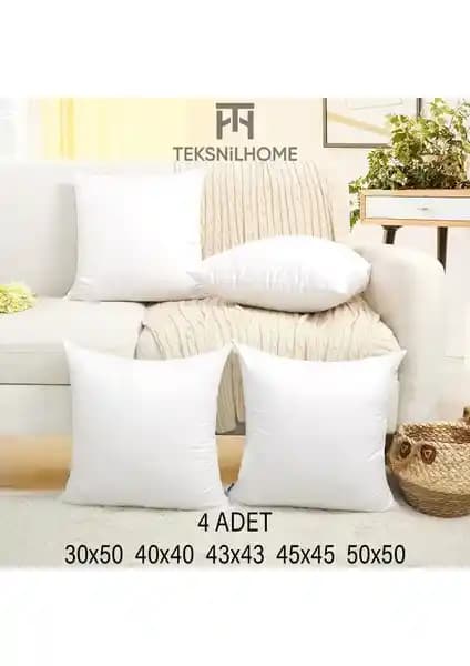Teksnil Home 4'lü Kırlent Seti Modern Dekorasyon ve Konfor İçin Uygun Seçenek