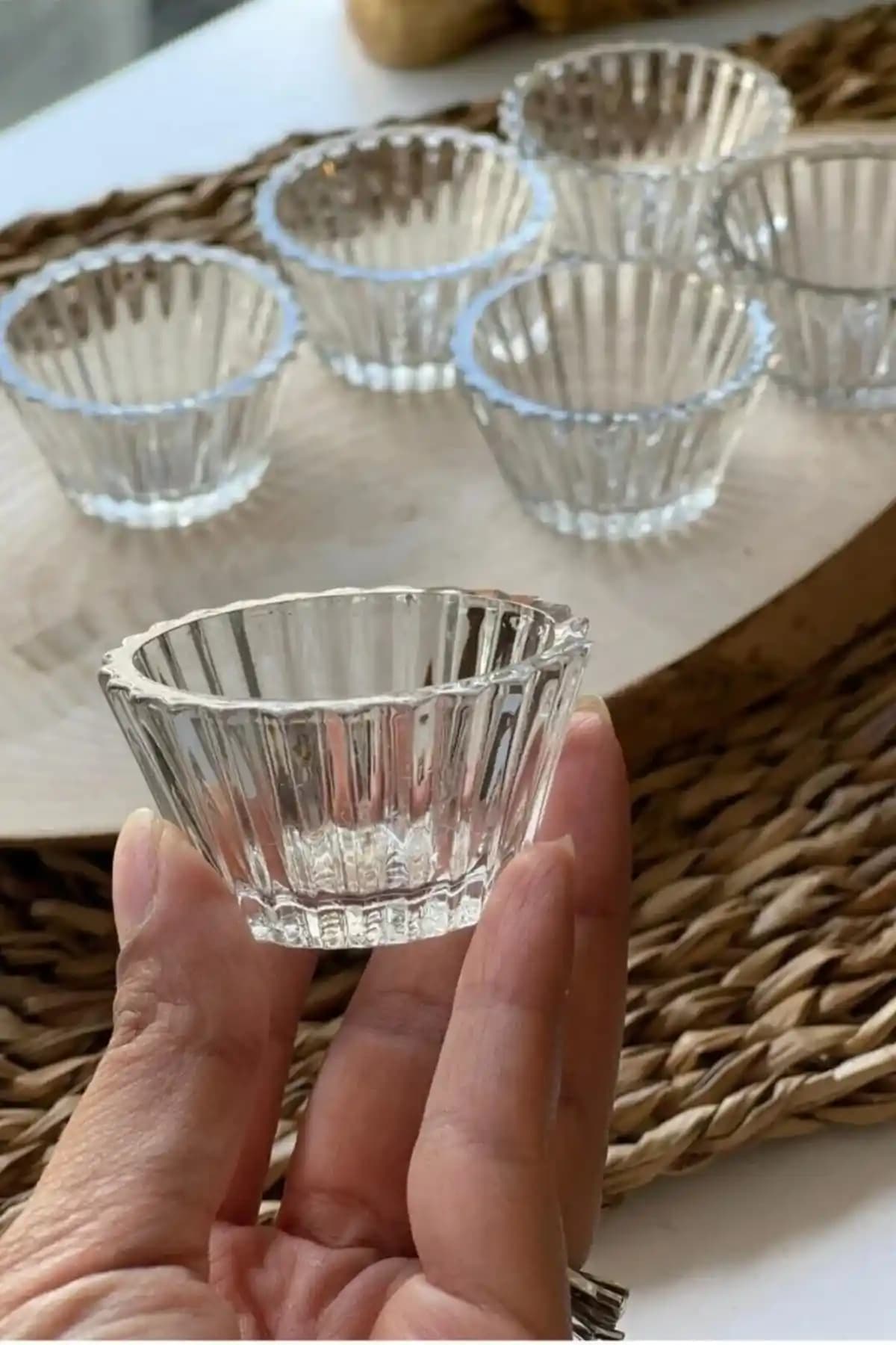 Trouvaille 6'lı Cam Mini Sosluk ve Lokumluk Seti Estetik ve Fonksiyonel Sunum Çözümü