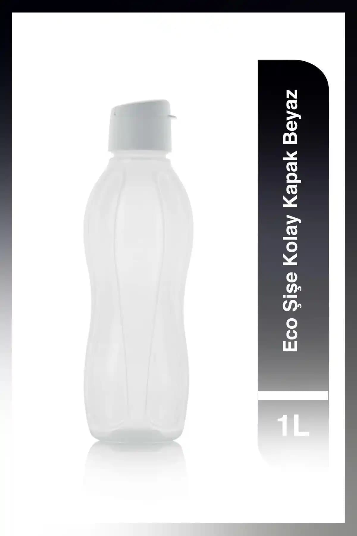 Tupperware Eco Şişe KK 1L Beyaz Sağlam ve Estetik Tasarımıyla Günlük Kullanım İçin Uygun