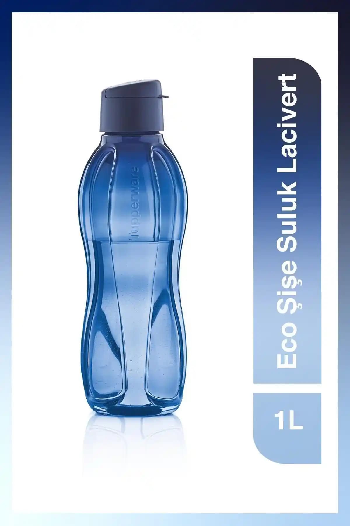 Tupperware Eco Şişe Suluk 1L Lacivert Sağlıklı ve Şık Tasarım ile Günlük Kullanım İçin