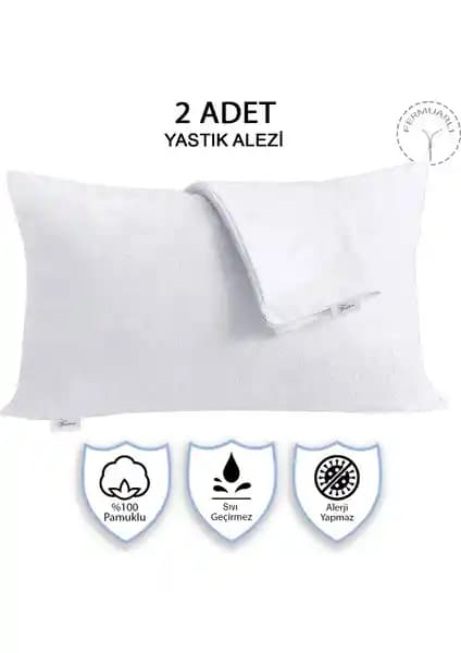 Vionel Home %100 Pamuklu Sıvı Geçirmez Yastık Alezi 2'li Konfor ve Hijyen Bir Arada