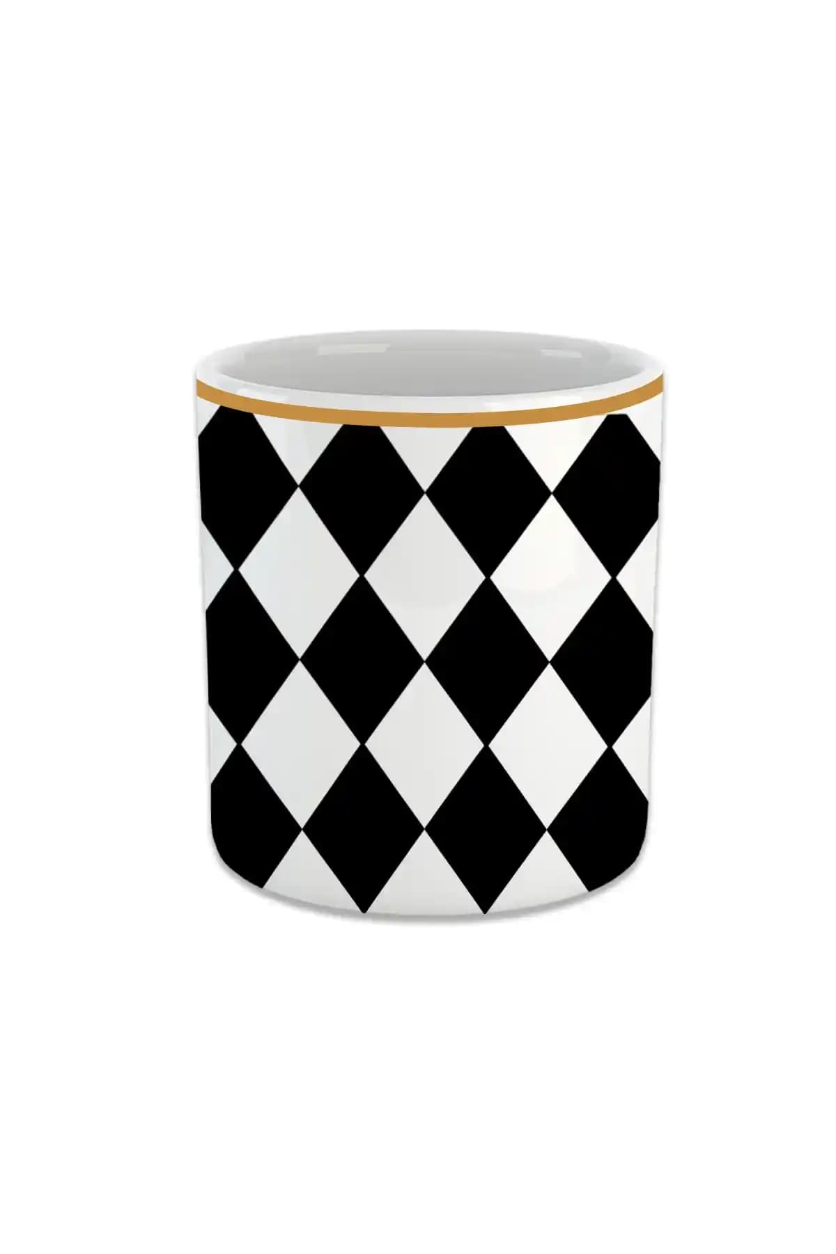 Vivas Damalı Espresso Fincan Seti Modern Tasarım ve Dayanıklılık Sunar