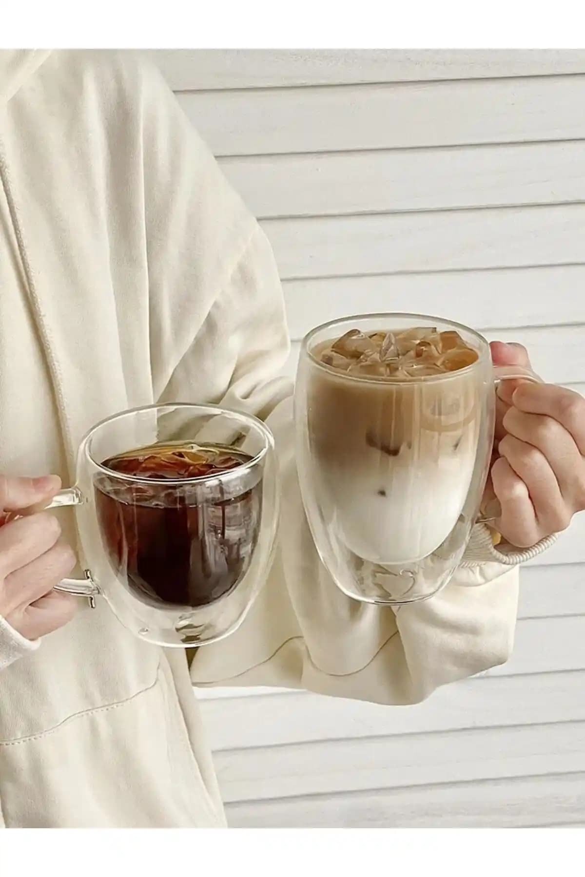 Vivien Home 250 ml Çift Cidarlı Cam Kupa: Şık ve İşlevsel Tasarım Özellikleri