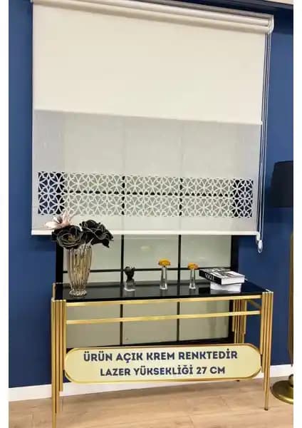 Volper Mekanik VP1020 Çift Mekanizmalı Lazer Kesim Stor Perde Ev Dekorasyonu İçin