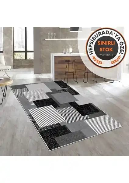 West Home Halı Modelleri: Yıkanabilir ve Kaymaz Özellikleriyle Modern Salon Dekorasyonu