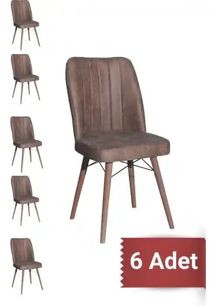 Yafes Kare Gold 6'lı Sandalye Modern ve Dayanıklı Mutfak ve Yemek Odası Oturma Çözümü