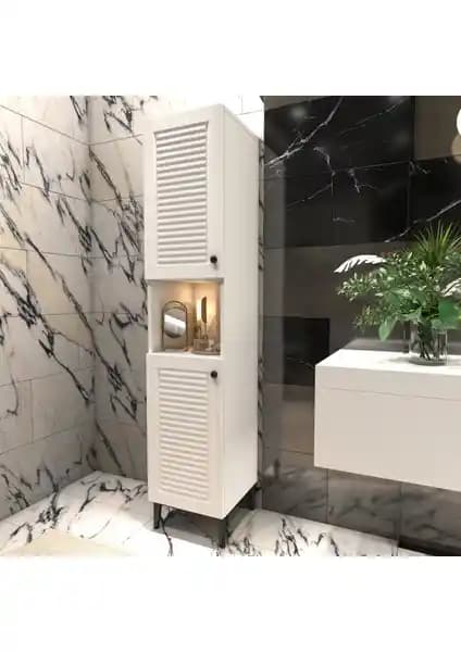 Yılz Elegance Banyo Boy Dolabı Luxe: Şık ve Fonksiyonel Modern Banyo Dolabı Çözümü